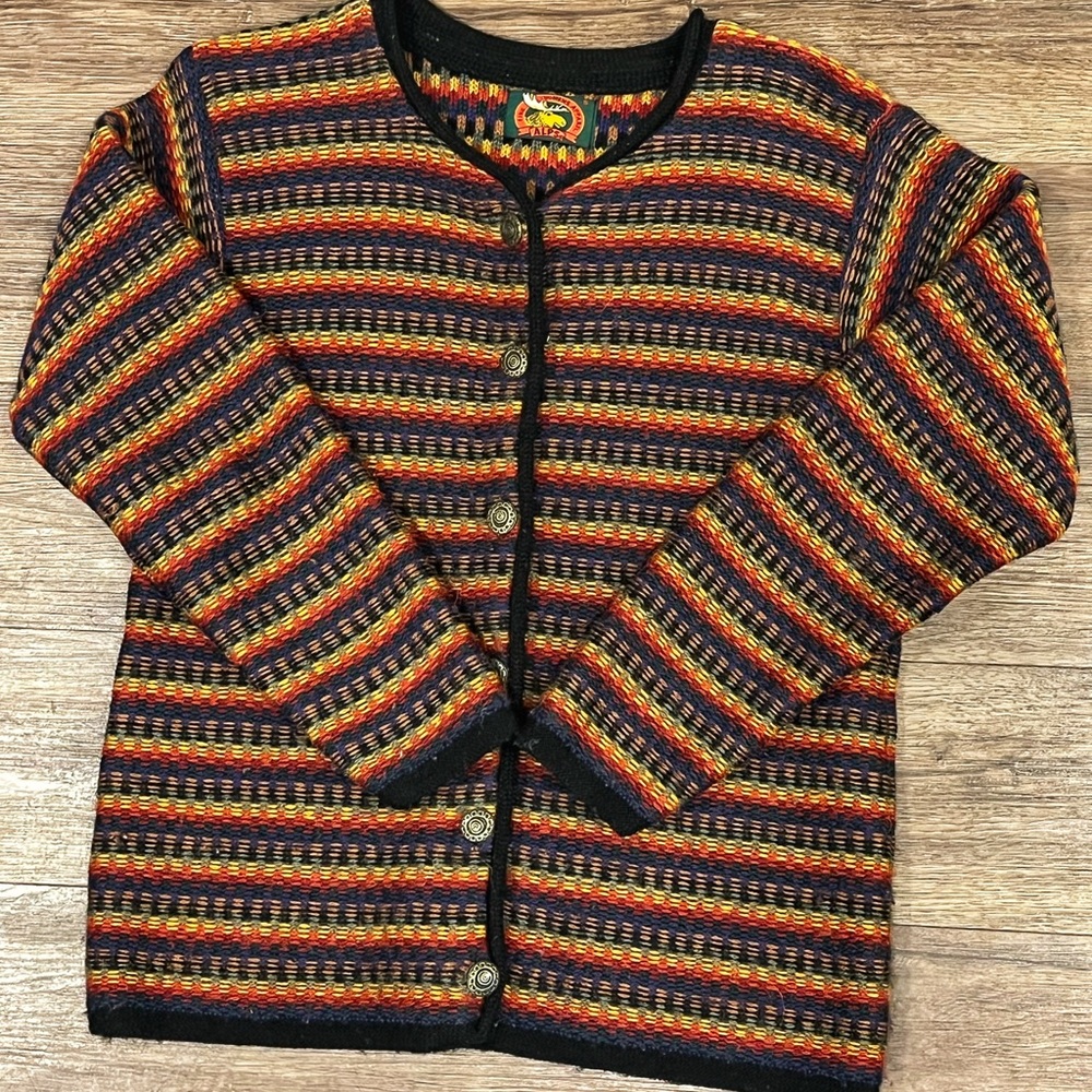 Vintage Wool Sweater Cardigan ALPS fine women’s apparel oversized Small